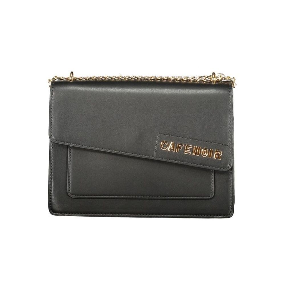 Cafenoir Black Polyurethane Women Shoulder Women's Bag